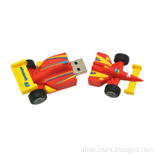 PVC Car-shaped USB Flash Drive with 1 to 32GB Memory Capacity and 3D Design Free Logo
